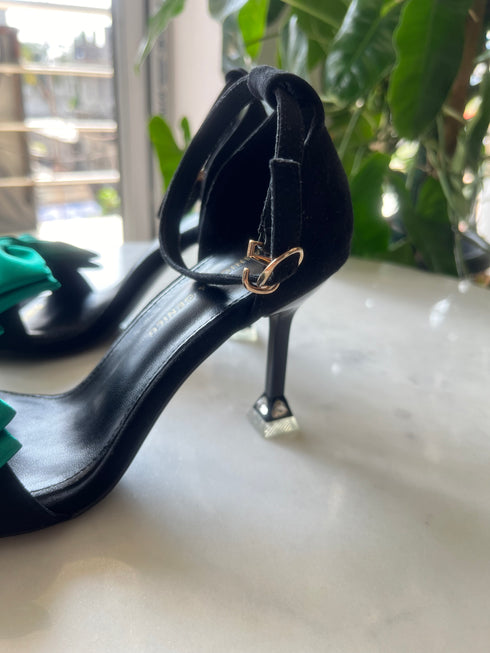 Ribbon Bows Decor Buckle Straps Heels